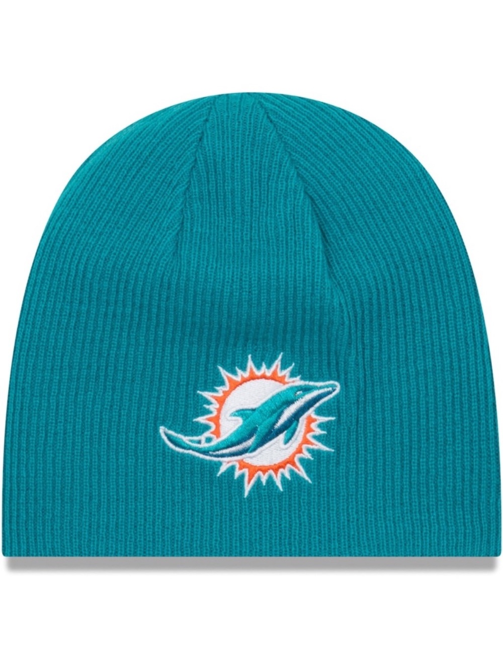 Miami Dolphins New Era Knit Beanie Hat NFL Team Logo Teal Winter Cap